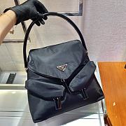 PRADA Signaux nylon and leather bag black 1BC160  Size:34x27x15cm - 5