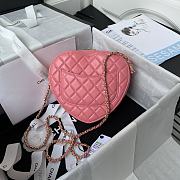 Chanel Should Bag Heart AS3191Pink Size 16x18x6cm - 3