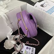 Chanel Should Bag Heart AS3191Purple Size 16x18x6cm - 3
