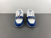 Louis Vuitton LV trainer  Velcro white sapphire blue  - 4