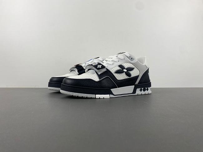 Louis Vuitton LV trainer Velcro white and black - 1