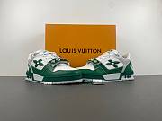 Louis Vuitton LV trainer Velcro green and white - 2