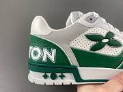 Louis Vuitton LV trainer Velcro green and white - 4