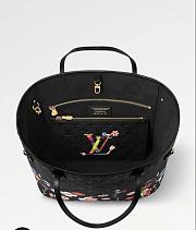 Louis Vuitton LV x TM Neverfull Black MM Superflat 31x28x14cm - 2
