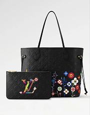 Louis Vuitton LV x TM Neverfull Black MM Superflat 31x28x14cm - 1
