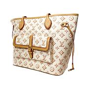 LV Neverfull Buci Box White MM Bag Size 32 x 28 x 14 cm - 3