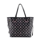 LV Neverfull Buci Box Black MM Bag Size 32 x 28 x 14 cm - 4
