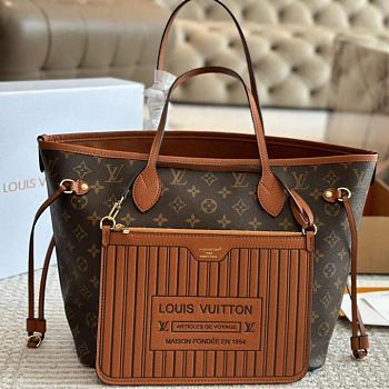 Louis Vuitton LV Neverfull MM Brown Monogram 32x27x14cm
