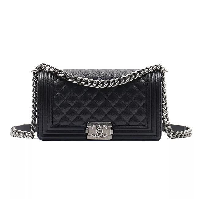 Boy Chanel Handbag Medium Granied Calfskin A67086 size (25 x 15 x 9 CM) - 1