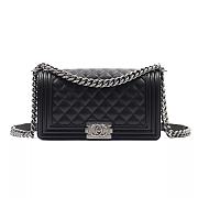 Boy Chanel Handbag Medium Granied Calfskin A67086 size (25 x 15 x 9 CM) - 1