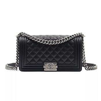 Boy Chanel Handbag Medium Granied Calfskin A67086 size (25 x 15 x 9 CM)
