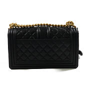 CHANEL Quilted CC GHW Boy 25 Chain Shoulder Bag A67086 Calfskin Leather Black  size 25x14x6.5cm - 5