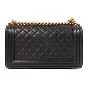 CHANEL CC GHW Boy 25cm Chain Shoulder Bag Lambskin Leather black size 25x15x7cm - 5