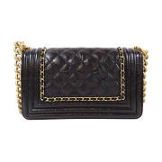 CHANEL Quilted CC GHW Boy Chanel Chain Shoulder Bag A67085 Calfskin Black A67085 size 20x12x5cm - 5