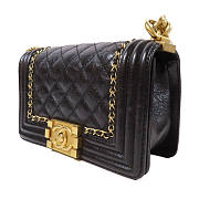 CHANEL Quilted CC GHW Boy Chanel Chain Shoulder Bag A67085 Calfskin Black A67085 size 20x12x5cm - 3