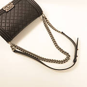 CHANEL CC Boy 25 Chain Shoulder Bag Calfskin Leather Black size 25x15x7.5cm - 4
