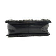 CHANEL CC SHW Boy 25 Chain Shoulder Bag Lambskin Leather Black size 25x16x7cm - 6