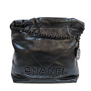 CHANEL Matelasse Chanel 22 So Black Shoulder Bag Lambskin Black size 18x20x7cm - 1