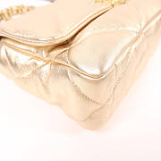 CHANEL CC C19 Small 2 Way Shoulder Bag Handbag Lambskin Leather Gold size 25cm - 5