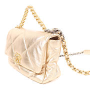 CHANEL CC C19 Small 2 Way Shoulder Bag Handbag Lambskin Leather Gold size 25cm - 2