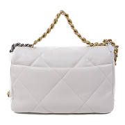 CHANEL CC Chanel 19 2 Way Chain Shoulder Bag Lambskin Leather White size 25cm - 4