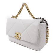CHANEL CC Chanel 19 2 Way Chain Shoulder Bag Lambskin Leather White size 25cm - 3