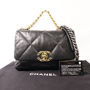 CHANEL CC Chanel 19 Chain Shoulder Bag Lambskin Leather Black size 25cm - 4