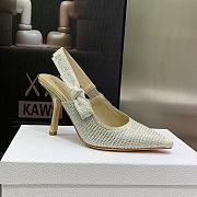  Dior high heels silver SUPER QUALITY, beautiful full beaded fabric silver - 6