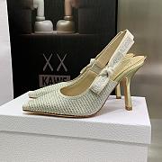  Dior high heels silver SUPER QUALITY, beautiful full beaded fabric silver - 2