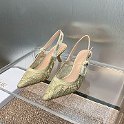 J'Adior Slingback Pumps Women D-Lace Butterfly Motif Macrame Gold - 5