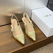 J'Adior Slingback Pumps Women D-Lace Butterfly Motif Macrame Gold - 3