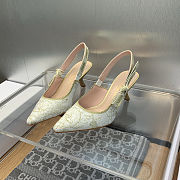 Dior Women's White J'A Canvas & Leather Slingback Pump  - 1