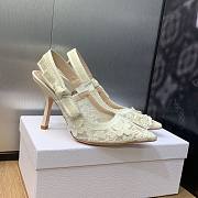 White flower Dior high heels - 2