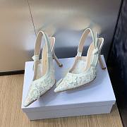 White flower Dior high heels - 3