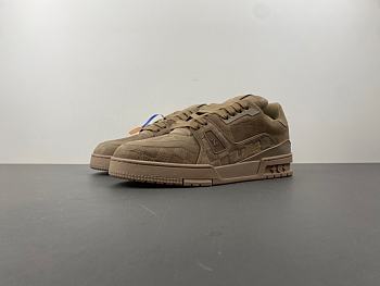 LV Trainer Sports Shoes Cognac Brown