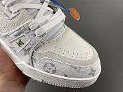 Louis Vuitton Trainer white gray floral heel GNLV62 - 2