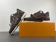 LOUIS VUITTON Trainer Low-Top Skateboard Shoes Men's Brown 1AD7C3 - 3