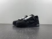 Louis Vuitton Trainer Black Embossed Monogram Black/White 1AAREY - 6