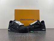 Louis Vuitton Trainer Black Embossed Monogram Black/White 1AAREY - 5