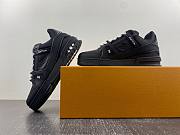 Louis Vuitton Trainer Black Embossed Monogram Black/White 1AAREY - 4