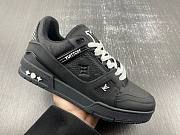 Louis Vuitton Trainer Black Embossed Monogram Black/White 1AAREY - 2