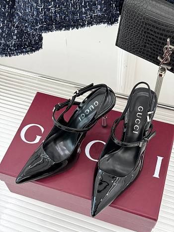 Gucci 25S summer new bamboo metal heel high heel BLACK