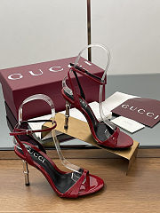 GUCCI patent leather high heels 9.5cm high red - 4