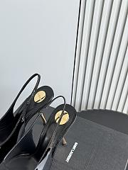 Saint Lauren* YSL25 early spring new small square head gem high heels black - 3
