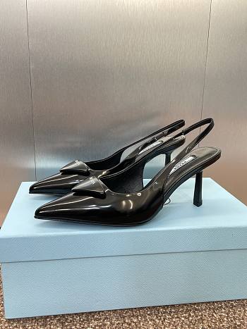 Prada 2025 Spring and Summer catwalk black heigh 7.5cm 