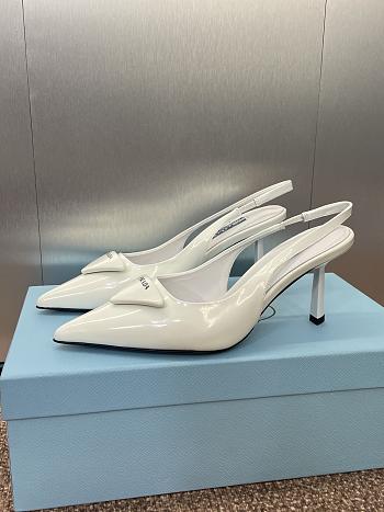 Prada 2025 Spring and Summer catwalk white heigh 7.5cm