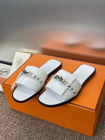 Hermes Giulia Sandal white