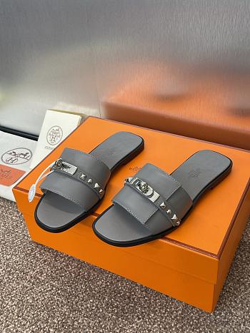 Hermes Giulia Sandal Grey