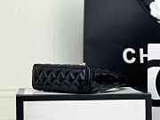 Chanel Kelly Bag Black Lambskin Silver 19x13x7cm - 4