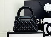 Chanel Kelly Bag Black Lambskin Silver 19x13x7cm - 3